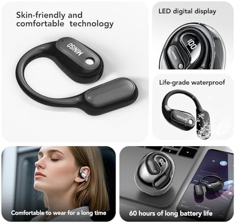 Elevate Your Global Communication with MINISO MS190 AI Translation Earbuds – Cutting-Edge 3-in-1 Multilingual Headphones Featuring Real-Time Translation in 135 Languages, Ideal for Travelers and Professionals, Compatible with i OS & Android Devices, Designed for Comfort with Noise Cancellation for Clear Sound Quality and Extended Use