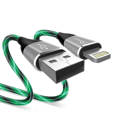 Illuminate Your Charging Experience with the 6 FT Pink LED Lightning Cable – MFi Certified Fast Charging Cord for i Phone 13, 12, 11 Pro Max, XR, XS, X, 8 Plus, 7 Plus, 6 Plus, 5 s & i Pad – Stylish, Durable, and Conveniently Long for Enhanced Flexibility and Quick Power-Up