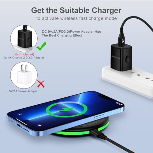 High-Speed 15 W Wireless Charging Pad for Samsung Galaxy S25 Edge, S24 Ultra, Z Flip 7, Google Pixel 9 Pro, and More – Compact, Travel-Friendly Design with Advanced Safety Features and Intelligent Speed Adjustment – USB-C Cable Included – Ultimate Fast Charging Solution for All Compatible Devices