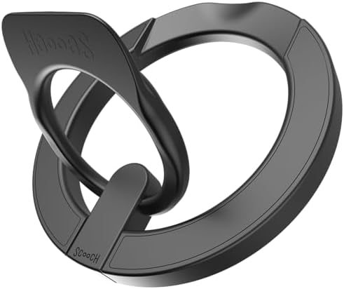 Revolutionize Your Mobile Usage with the Scooch Mag Safe Magnetic Phone Ring Holder – Ultimate Adjustable Stand for i Phone 15/14/13/12 | Robust Magnetized Grip for Secure Handling | Enhanced Compatibility with Mag Safe Accessories | Ideal for Effortless Hands-Free Viewing and Daily Convenience