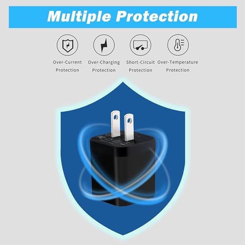 Fast Charging Dual Port USB Wall Charger 4-Pack – 2.1 A Power Adapter for i Phone 14, Samsung, Android Devices – Compact & Reliable Charging Block for Home and Travel – Enhanced Compatibility for Busy Lifestyles