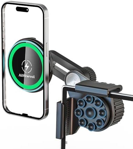 Revolutionize Your Driving with the Qi2 15 W Tesla Phone Mount Charger: Fast Charging, Heat Restriction, and Unmatched Suction for Model Y & 3 – Perfectly Compatible with i Phone 16-12 Series, Includes 40″ C-C Cable for Seamless Connectivity and Safety
