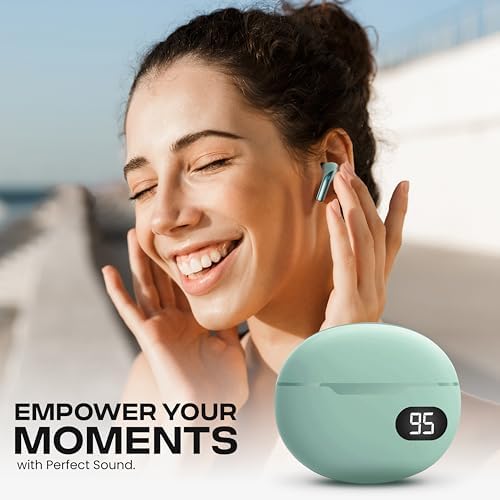 Gabba Goods Bliss Wireless Bluetooth Earbuds – Ultimate Ergonomic In-Ear Fit with Touch Controls for Seamless Audio Experience, 6-Hour Playtime & Built-in Mic for Crystal Clear Communication – Perfect for Travel, Gym, Home & Gaming Compatibility in Stylish Black Finish