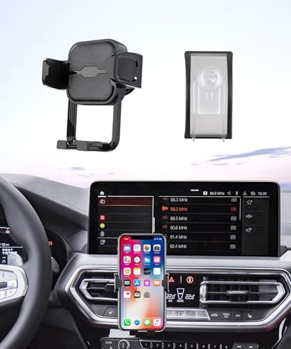 Ultimate 360° Rotating Car Phone Holder for 2022-2024 BMW X3 & 2022-2025 BMW X4 – Premium Mobile Device Mount for Effortless Hands-Free Navigation and Stylish Interior Enhancement, Quick No-Tool Installation, Compatible with All Smartphones