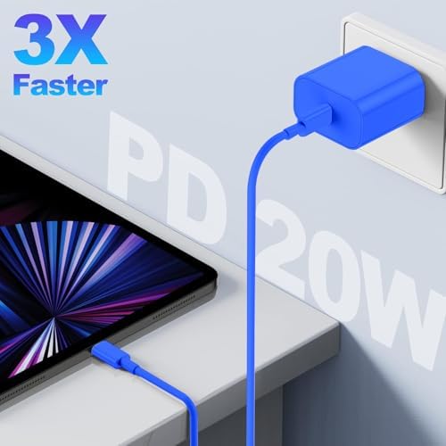 20 W USB-C Fast Charger for i Phone 16/15 Series & i Pad – 6 ft Type C to C Cable, High-Speed Wall Adapter for Optimal Performance, Compact & Durable Power Solution for Apple Devices – Experience Rapid Charging Anywhere