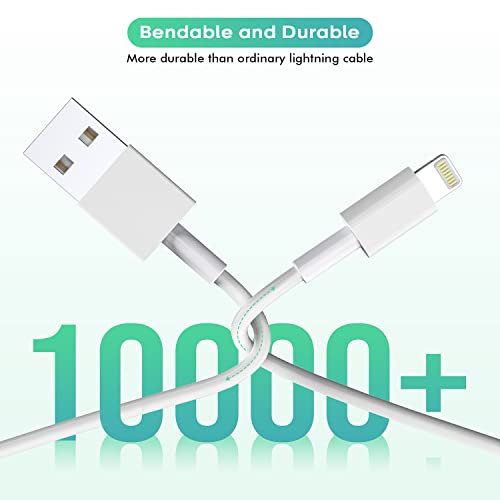Ultimate 10-Foot Fast Charging Duo for i Pad & i Phone – Dual 12 W Foldable Travel Chargers with Extra Long USB to Lightning Cables – Perfect for Travelers Seeking Enhanced Compatibility and Portability