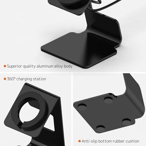 Upgrade Your Google Pixel Watch Charging with the Ninki Aluminum Dock – Rapid, Stylish, and Secure Nightstand Organizer for Series 2 & 3 Smartwatches, Perfect for Effortless Maintenance and Elegant Décor