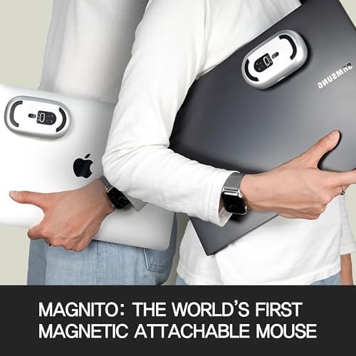 Sleek Pink Magnito Magnetic Wireless Bluetooth Mouse: The Ultimate Travel Companion for Mac, i Pad, Windows & More – Silent Clicks, Compact Design, Effortless Portability & Enhanced Device Compatibility