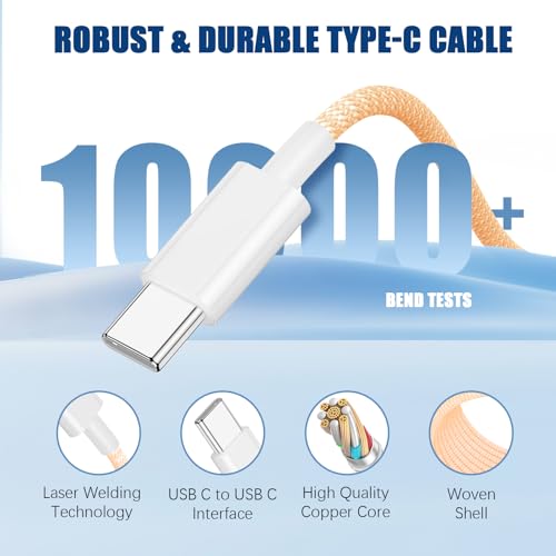 iPhone 16 15 USB C Charger Cable 10ft, Long Fast Charge Type C to C Charging Cord Wire for Apple iPhone 16 Pro Max/16 Pro/15 Plus/15 Pro Max,iPad Pro 12.9/11 inch/Mini/Air 5/4th,MacBook,Samsung-Black – Enhanced Compatibility and Speed
