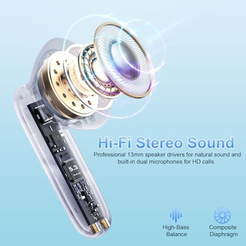 Premium Bluetooth 5.3 Wireless Earbuds with Deep Bass and 40-Hour Playtime – IP7 Waterproof In-Ear Headphones Featuring 4 HD Microphones for Crystal-Clear Calls and Ergonomic Comfort – Ideal for Android & i OS Users in Vibrant Green