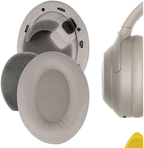 Geekria Quick Fit Replacement Ear Pads for Sony WH-1000 XM4 Wireless Headphones – Luxurious Gold Memory Foam Cushions for Ultimate Comfort and Enhanced Sound Quality, Easy Installation Audio Upgrade, Ideal Headphone Accessories for Music Enthusiasts and Professionals