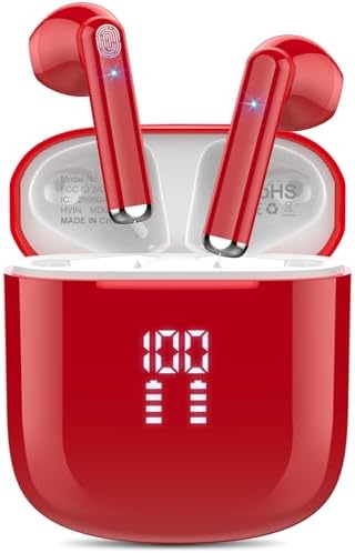 Elevate Your Audio Experience with OYIB Bluetooth 5.3 Wireless Earbuds – Advanced Noise Cancelling Earphones Featuring 4-Mic Clarity, Touch Control, and IPX7 Waterproof Design for Enhanced Workout Performance – LED Battery Display for Real-Time Monitoring and Effortless Connectivity