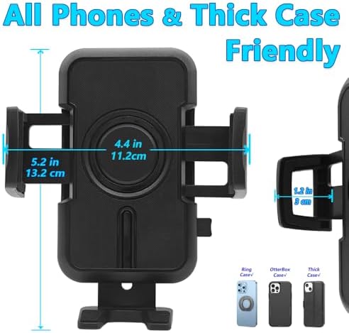 WAAPAK Universal Car Phone Holder Mount for 2015-2021 Golf R GTI – Adjustable Smartphone Cradle for Safe Navigation and Hands-Free Calls, Perfect for Thick Cases and Easy Installation, Enhances Driving Comfort and Interior Aesthetics
