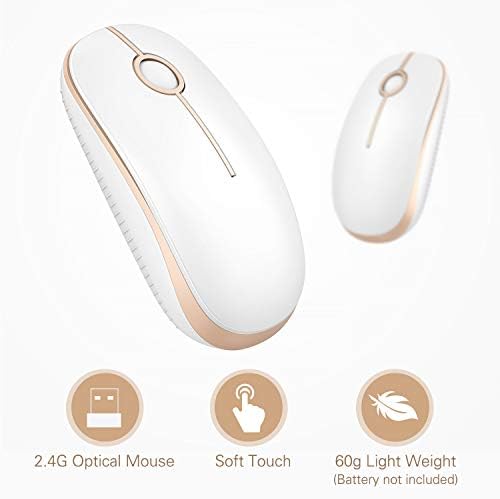 Sleek Vssoplor Wireless Mouse – Ultra-Slim Silent Optical Companion for Laptops & PCs | 2.4 GHz Nano Receiver, Perfect for Quiet Workspaces & Travel | Enhanced Compatibility for Windows, Mac & Linux