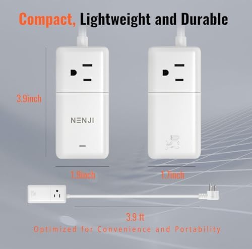 NENJI 75 W Ga N USB-C Super Fast Charging Station – 8-in-1 Power Strip with 5 USB Ports & 3 AC Outlets for Ultimate Device Compatibility – Smart Charging Technology for i Phone, Samsung, i Pad, Mac Book – Compact Travel-Friendly Design for Home or Office Use – Optimize Your Charging Efficiency and Speed