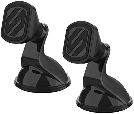 Scosche Magic Mount Select Dual Pack – Premium Magnetic Car Phone Holder for i Phone & Android – Secure 360° Adjustable Mount for Hands-Free Driving – Ideal for Dash & Window Use – Durable Design for Enhanced Compatibility & Safety