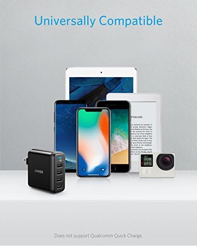 Anker 40 W 4-Port USB Fast Charging Hub – Compact Wall Charger with Foldable Plug for i Phone 14/13, i Pad Pro/Air/Mini, Galaxy S23/S22/S21, Note 20 Ultra & More – Multi-Device Power Solution for Ultimate Efficiency and Safety