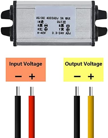 Advanced Waterproof DC Step-Down Converter Module – Seamlessly Converts 8-40 V Input to 3-24 V Output for Reliable 3 A Power Supply in Automotive Applications – Exceptional Voltage Regulation for Optimal Performance of Car and Truck Accessories