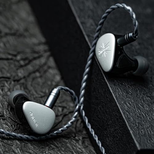 Elevate Your Sound Quality with Tripowin Grace Silver-Plated OFC Detachable Earphone Cable – Tangle-Free 0.78 mm 2-Pin & MMCX Compatibility, Built-in Microphone for Effortless Smart Controls, Ideal for Discerning Audiophiles and Music Enthusiasts