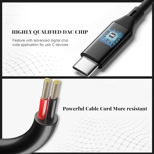 High-Fidelity USB C Earbuds – Lightweight Wired Type C Headphones with Built-In Microphone for Samsung S25/S24 Ultra and i Phone 15/16 Pro Max – Enhanced Audio Experience with In-Line Volume Control – Compatible with Samsung S23/S22/S21, A54 for Unmatched Sound Quality and Comfort