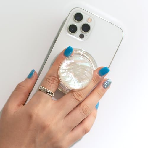 Seashell-Inspired Phone Grip Stand – Stylish Blue-Green Collapsible Holder for Smartphones and Tablets – Ultimate Stability and Hands-Free Viewing Solution – Perfect Gift for Tech Enthusiasts and Trendsetters