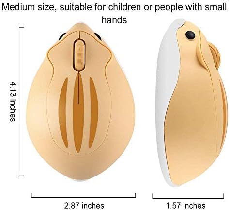 Adorable CHUYI Hamster Wireless Silent Mouse – 1200 DPI Lightweight Cordless Computer Mouse for Kids, Perfect Gift for Home, School & Travel – Fun & Functional Design in Light Blue