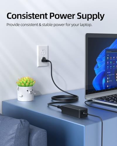 Lenovo Laptop Charger – Universal 65 W/45 W USB-C Fast Charging Adapter for Think Pad, Yoga, Chromebook & More – UL Certified Safety & Flawless Compatibility – Enhance Productivity with Quick Power-Up – 12-Month Guarantee Included
