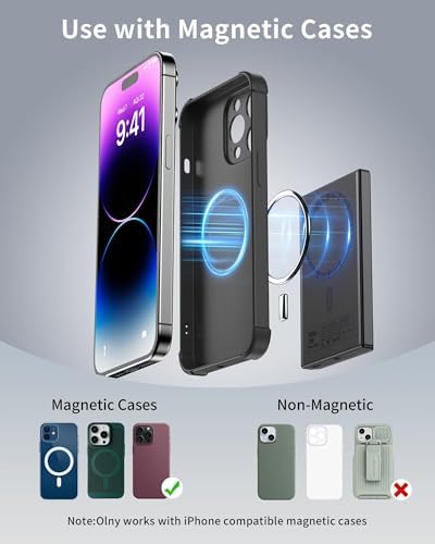 Ultra-Slim 10000 m Ah Mag Safe Power Bank – 20 W USB-C Fast Charger & 15 W Wireless Charging for i Phone 16/15/14/13/12 Series – Lightweight Magnetic Battery Pack Ideal for Travel, Business, and Outdoor Adventures – Advanced Safety Features & Universal Compatibility with i Pad and Samsung Devices – Perfect for On-the-Go Charging Solutions