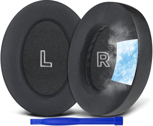 Upgrade Your Bose Quiet Comfort Experience: SOULWIT Cooling Gel Replacement Earpads with Breathable Ice Silk Fabric and Noise Cancelling Foam for Ultimate Comfort – Effortless Installation, Sleek Black Design, Enhanced Audio Performance