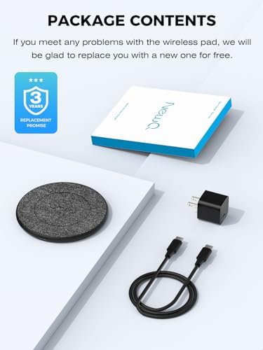 Enhanced Dual Pack Q Wireless Charger: 15 W Fast Charging Pad for i Phone & Samsung Galaxy – Qi-Certified Convenience for Home & Office, Compatible with Air Pods & Galaxy Buds, Sleek Design for Effortless Charging Solutions