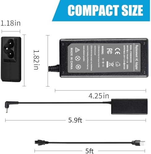 Premium 65 W Lenovo Laptop Power Adapter – Versatile Charging Solution for Idea Pad 1, 3, 5, Flex 4, 5, 6, Yoga 710 & More – Enhanced Safety with CE/FCC/UL Certification – Quick Connect Round Tip Design – 12-Month Replacement Warranty & 30-Day Satisfaction Trial – Ideal for Students, Professionals, and Gamers Seeking Reliable Power – Fast Charging & Overvoltage Protection for Optimal Device Performance – Upgrade Your Charging Efficiency with This Essential Accessory – Compatible with a Wide Range of Lenovo Models – Experience Reliable, Safe, and Efficient Charging Today!