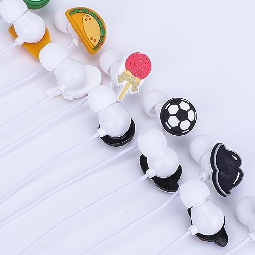 Qear Fun Cartoon Silicone Earbuds for Kids – 12 Playful Designs for School and Play, Lightweight Wired Headphones with Microphone, Durable & Comfortable In-Ear Earbuds Compatible with 3.5 mm Devices – Perfect Gift for Boys and Girls