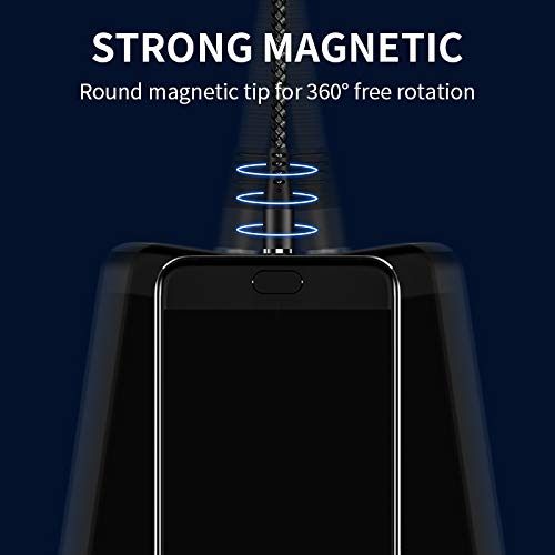 Ultimate 4-Pack Magnetic Charging Cable Set – 3-in-1 Versatility with 360° Connectivity, LED Indicator, and Durable Nylon Braiding for Fast Charging of i-Products & Android Devices – Perfect Lengths (6.6 ft x2, 3.3 ft x2) for Home, Office, and Travel Use