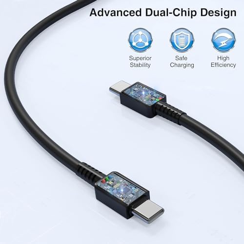 Dual 45 W Rapid Charge Kit with 10 ft USB C to C Cable – High-Performance Power Adapter for Samsung Galaxy S Series & Note Series – Unmatched Efficiency, Extended Cable Length, and Superior Safety Features for Fast Charging Needs