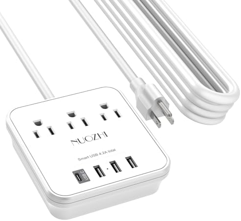 Travel Smart with the Cruise Essentials 6 Ft Non-Surge Power Strip: 3 Outlets & 4 USB Ports (1 USB-C) for Effortless Charging on Cruises, at Home, or in the Office – ETL Listed, Sleek Black Design for Enhanced Device Compatibility and Safety
