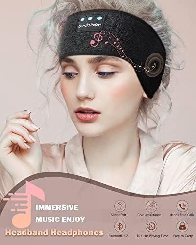 Revolutionary Wireless Sleep Headband with HD Sound: Ultimate Comfort Bluetooth Earphones for Relaxation, Fitness, and Travel – Sweat-Resistant Eye Mask for Active Lifestyles and All-Night Use