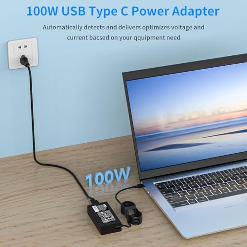 High-Power 100 W USB-C Charger for Lenovo Yoga & Think Pad Series – Rapid Charging Power Supply with Universal Compatibility for Enhanced Performance and Efficiency