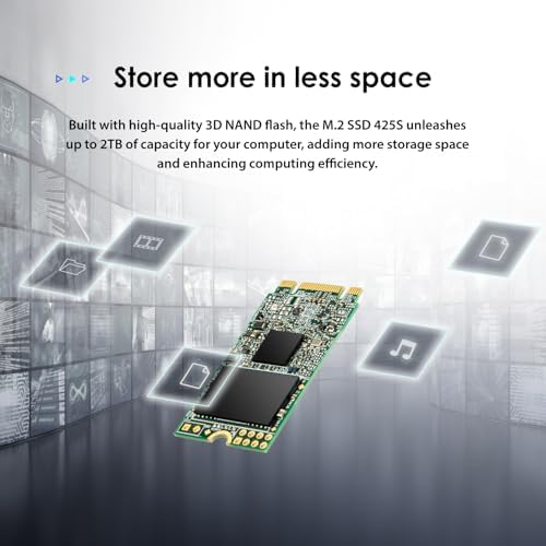 Elevate Your Device Performance with Transcend 250 GB M.2 2242 SATA III SSD – Lightning-Fast 500 MB/s Speeds, Ideal for Ultrabooks, Laptops, and Desktops, Featuring 3 D TLC NAND Flash, LDPC Error Correction, and SLC Cache for Unmatched Reliability and Compatibility