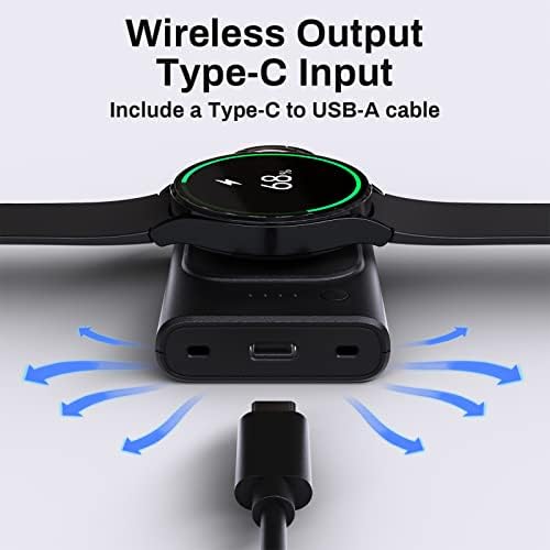 Portable 1800 m Ah Galaxy Watch Charger with Keychain – Fast Charging Solution for Galaxy Watch 7 Ultra, 6, 5 Pro, FE, and More – Compact and Durable Smartwatch Charging Accessory for On-the-Go Power