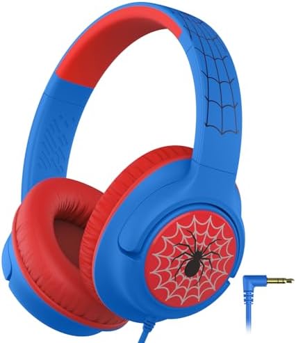 i Clever Kids Headphones: Safe 85 d B Volume Limit, Ergonomic Foldable Design, Superior Stereo Sound, 3.5 mm Jack Compatibility – Ideal for Travel, School & Home Use – Stylish Blue-Green for Boys & Girls