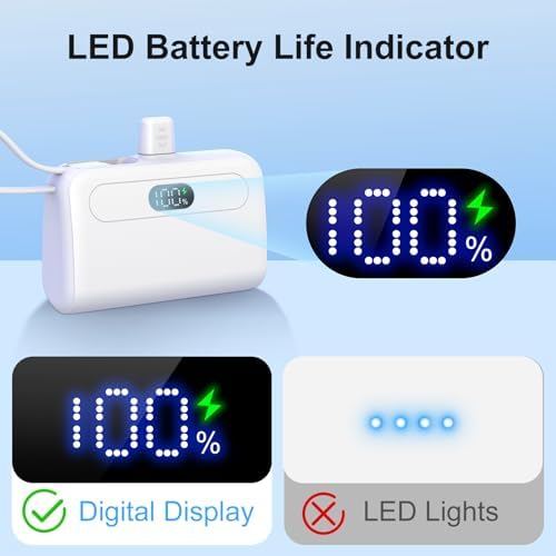 High-Capacity 12000 m Ah Mini Power Bank – Ultra-Portable Dual Device USB-C Charger for Android & i Phone 11-16 Series – Fast Charging Battery Pack for On-the-Go Power Solutions