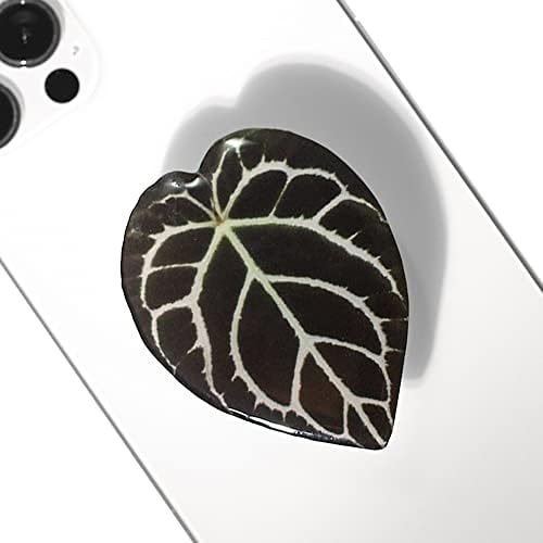 Tropical Leaf Mag Safe-Compatible Collapsible Phone Grip Stand – Chic Acrylic Smartphone Accessory for Optimal Stability and Comfort, Ideal for Hands-Free Viewing and On-the-Go Convenience (Crystallinum Dark)