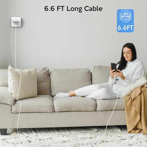 i Phone 16 & 15 Fast Charge Trio: 20 W USB-C Wall Chargers & 10 FT Woven Cables for Ultimate Device Compatibility – Ideal for i Pad Pro, Air Pods, and More – Efficient, Durable, and Perfect for Home or Travel Charging Solutions