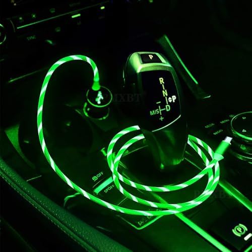 Vibrant LED USB C Charging Cable Duo – Fast Charge Type C Cords for Samsung Galaxy & LG Devices – 39-Inch Durable Light-Up Cables in Purple & Green for Enhanced Compatibility and Style