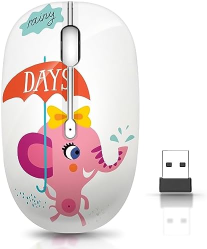 Ultra-Quiet Wireless Mouse with Nano Receiver – Perfect for PC, Laptop & Mac Book | Portable Optical Mice for Effortless Navigation | Ergonomic Design for Comfort & Productivity | Ideal for Mobile Professionals & Students