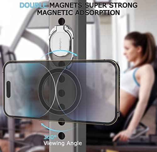 Revolutionary 3-in-1 Magnetic Phone Grip and Kickstand – Dual Adjustable Finger Ring Holder for Ultimate Compatibility with Mag Safe and Magnetic Car Mounts – Enhanced Grip and Stability for Hands-Free Use at Home, Gym, and Office – Premium Zinc Alloy Construction for Secure Attachment and Versatile Positioning – Multi-Angle Viewing with 360° Rotation and 280° Flip for Effortless Selfies and Streaming – Anti-Fall Design Supports Up to 4.5 lbs, Perfect for Daily Use on Any Magnetic Surface – Ideal for Multi-Tasking in Any Environment – Elevate Your Mobile Experience with this Innovative, Removable Grip Stand Solution