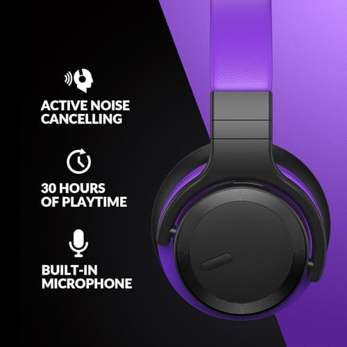 Elevate Your Sound Experience with E7 Active Noise Cancelling Headphones – Unrivaled Over-Ear Comfort for All-Day Listening, Rich HD Audio Quality for Audiophiles – Ideal for Travel, Work, & Thoughtful Gifting – Advanced Bluetooth Connectivity for Effortless Pairing and Immersive Enjoyment