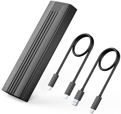 High-Speed M.2 NVMe SSD Enclosure – Tool-Free USB 3.2 Gen 2 Adapter for 2242/2260/2280 Drives, Supports M & B&M Keys, Up to 8 TB Storage Capacity – Effortless External Solid State Drive Solution with Enhanced Data Transfer Speeds and Durability
