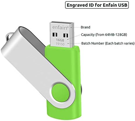 Enfain 10-Pack Red USB Flash Drives 16 GB – High-Speed USB 2.0 Memory Sticks with LED Indicator & 12 Labels for Easy Organization – Reliable & Portable Data Storage Solution for Professionals and Students