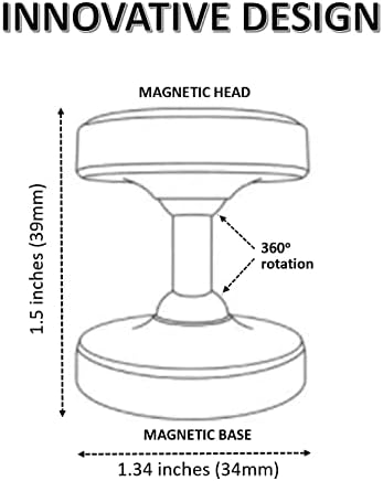 Magnetic Gym Phone Holder with Dual Attachment – Securely Mount Your Device on Any Metal Surface for Effortless Recording and Hands-Free Use, Compatible with i Phone & Android – Adjustable 360-Degree Rotation for Optimal Viewing Angles – Two Metal Plates Included for Versatile Compatibility